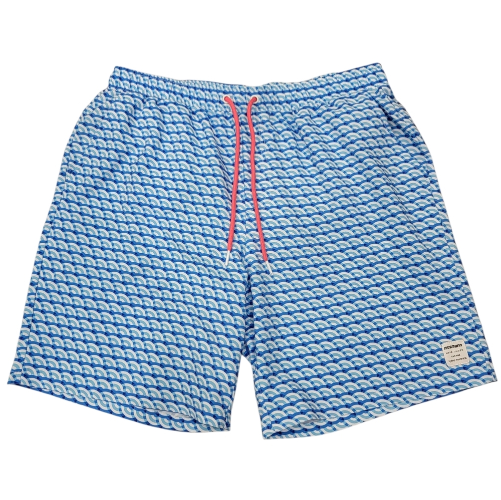 Mosmann Australia Swim Shorts Blue Summer Beach Fitted Lined Quick-Dry Men’s XL